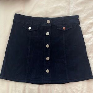 NWT BDG navy blue corduroy skirt